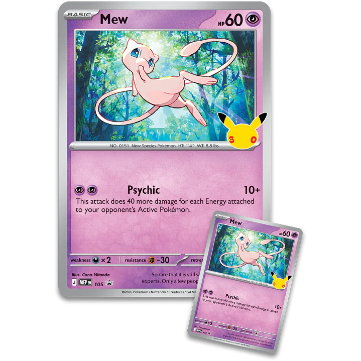 POKÉMON TCG 30TH CELEBRATION FIGURE COLLECTION MEW INGLÉS 6
