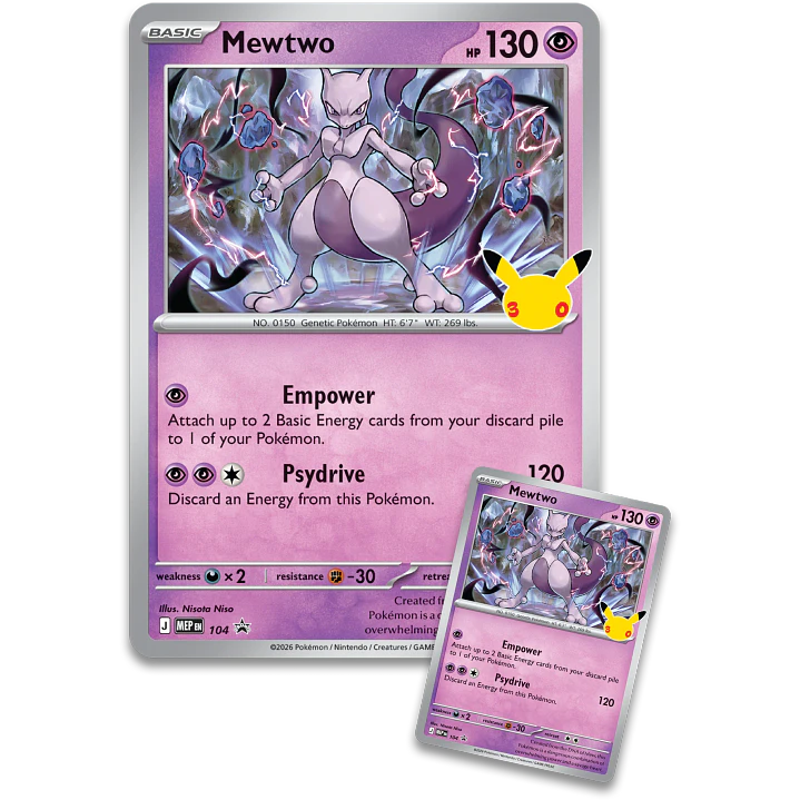 POKÉMON TCG 30TH CELEBRATION FIGURE COLLECTION MEWTWO INGLÉS 6