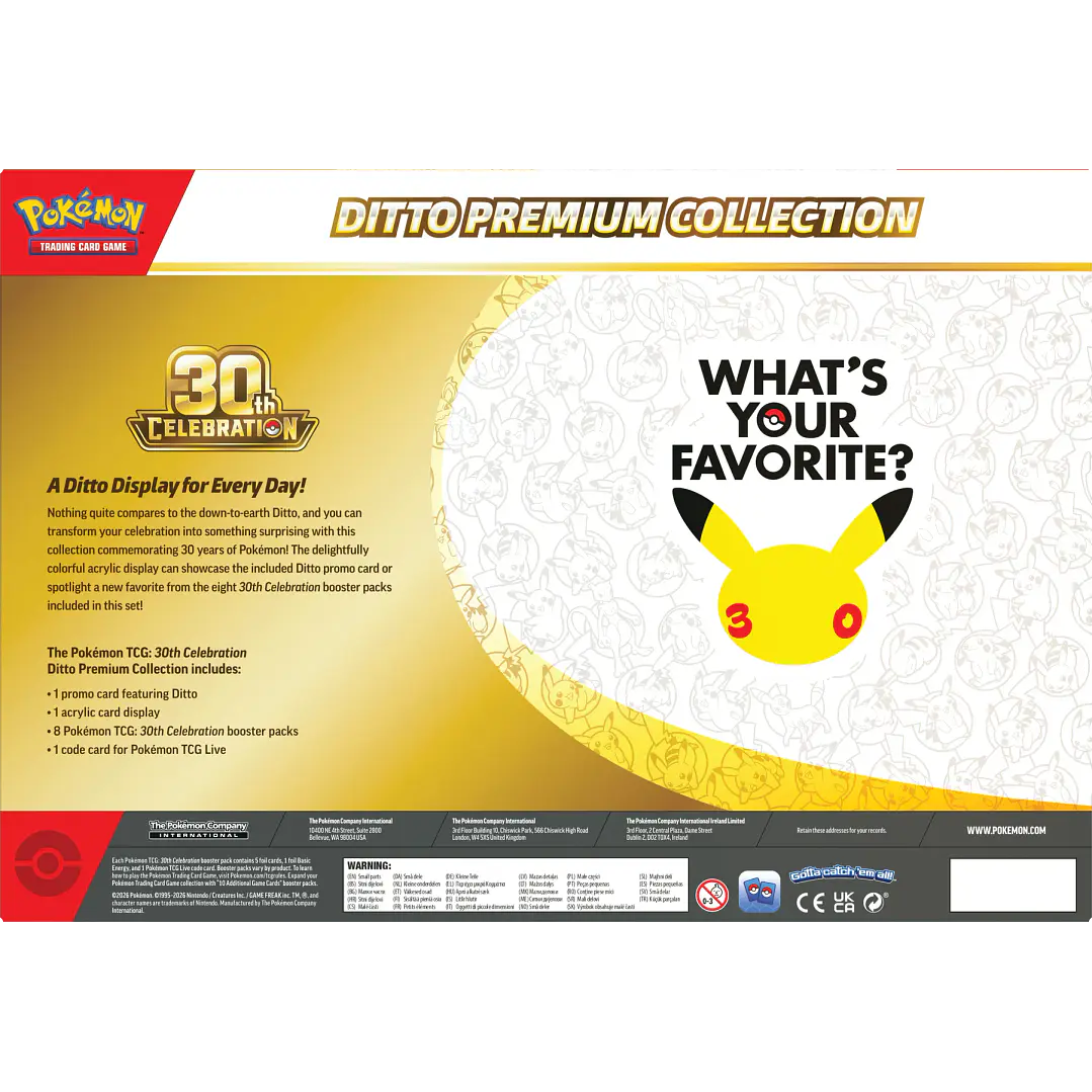 POKÉMON TCG 30TH CELEBRATION DITTO PREMIUM COLLECTION INGLÉS 2