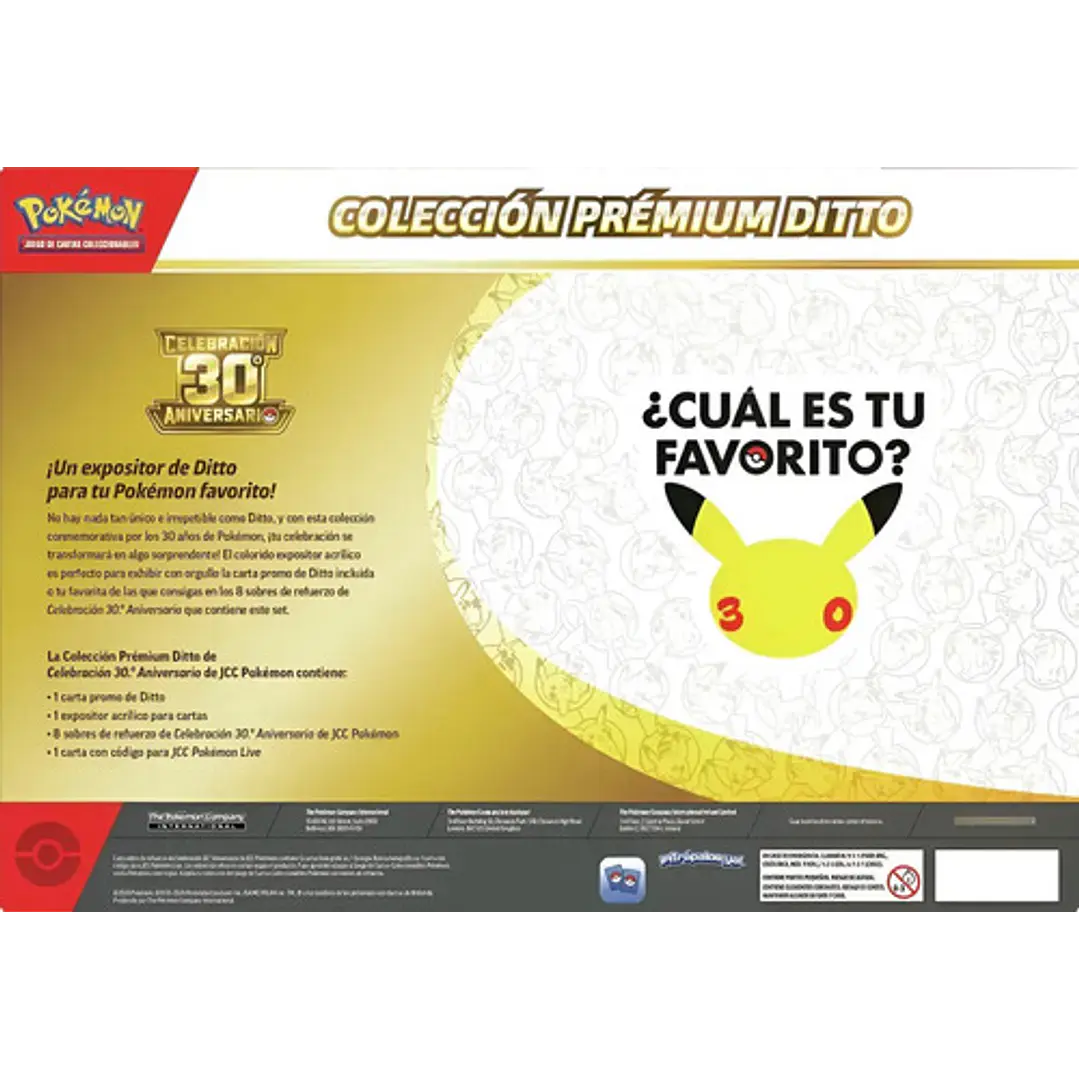 POKÉMON TCG 30TH CELEBRATION DITTO PREMIUM COLLECTION ESPAÑOL 3