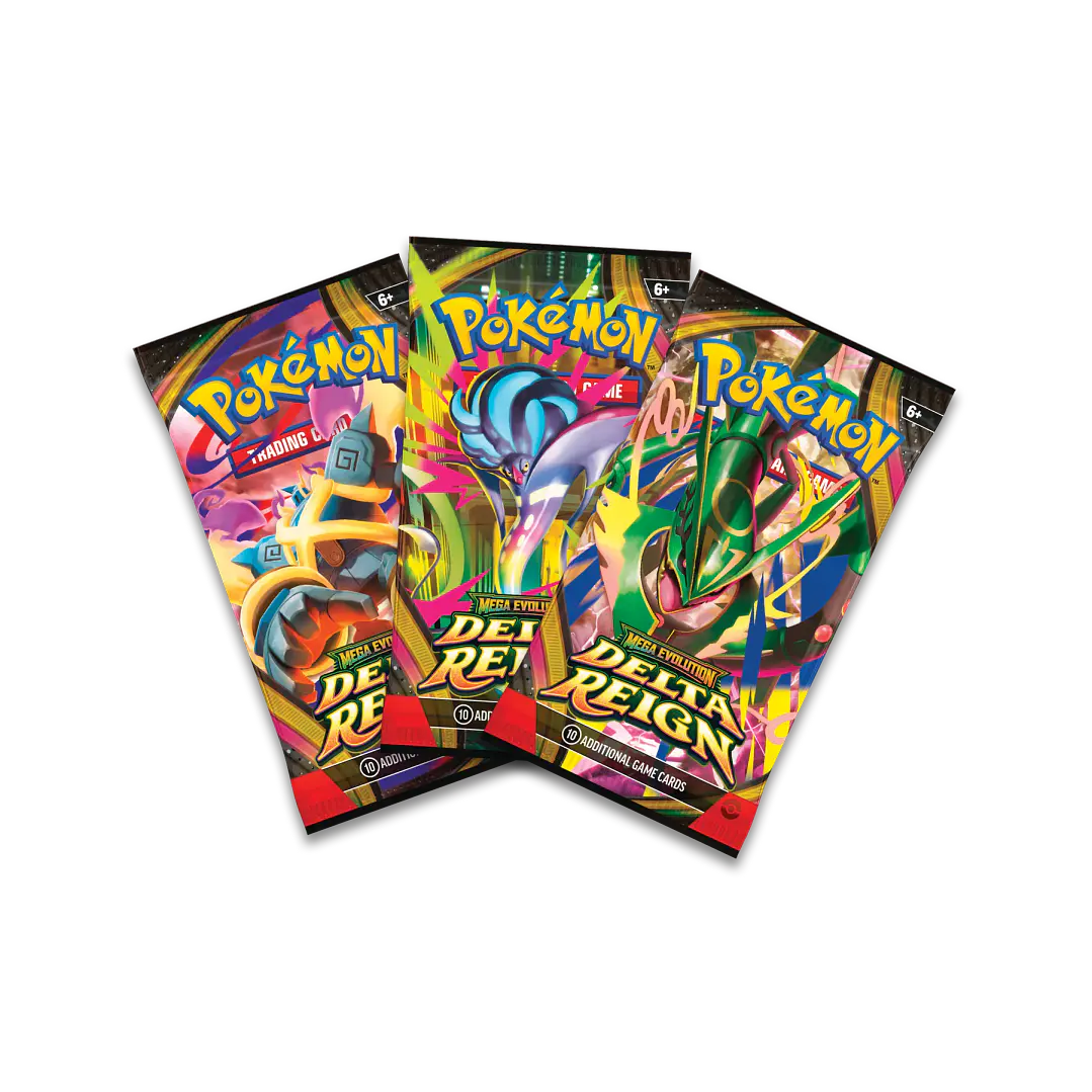 POKÉMON TCG MEGA EVOLUTION DELTA REIGN 3 PACK BLISTER INGLÉS 2