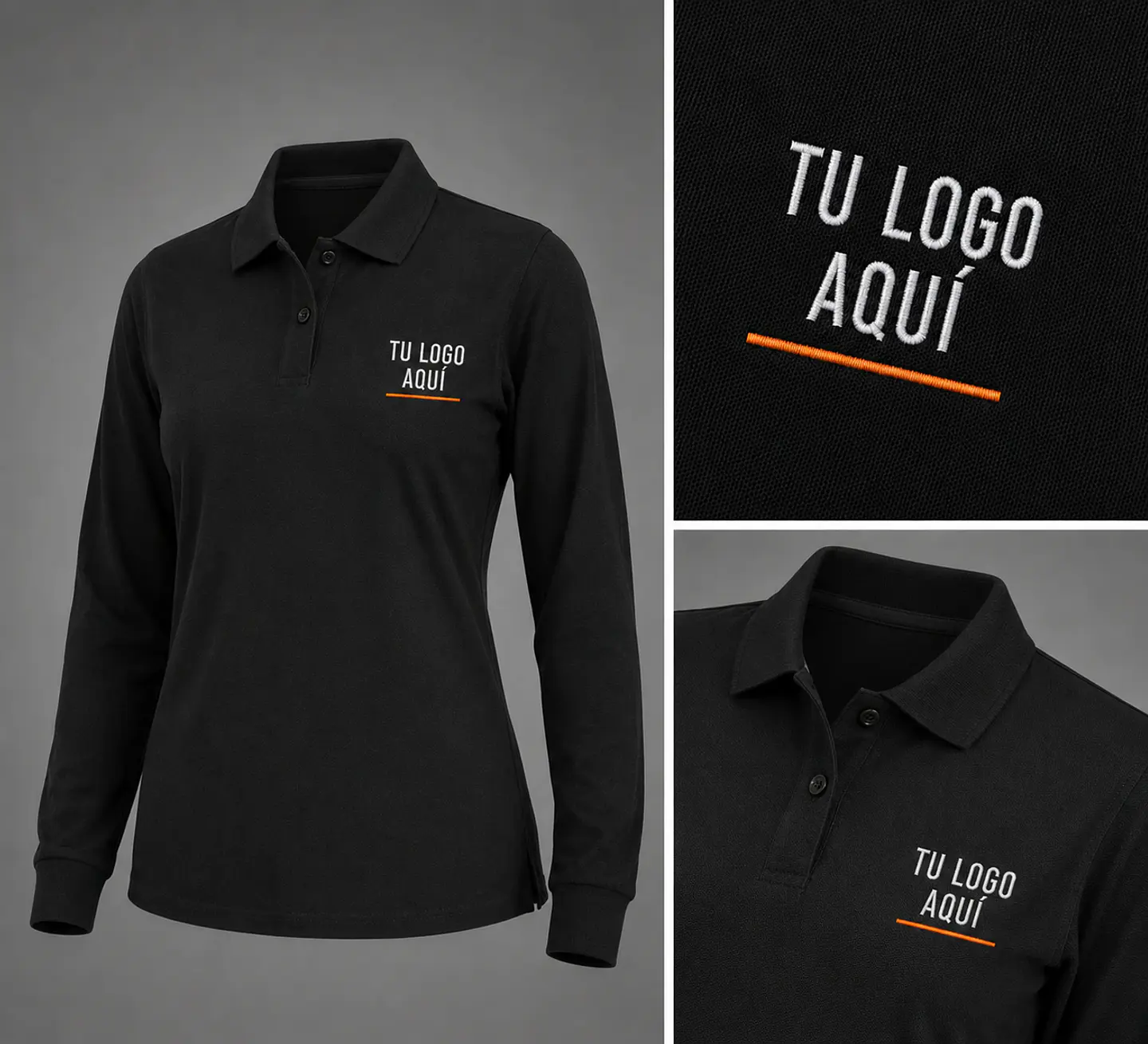 Polera piqué ComfortDry mujer 60% algodón con bordado corporativo 1