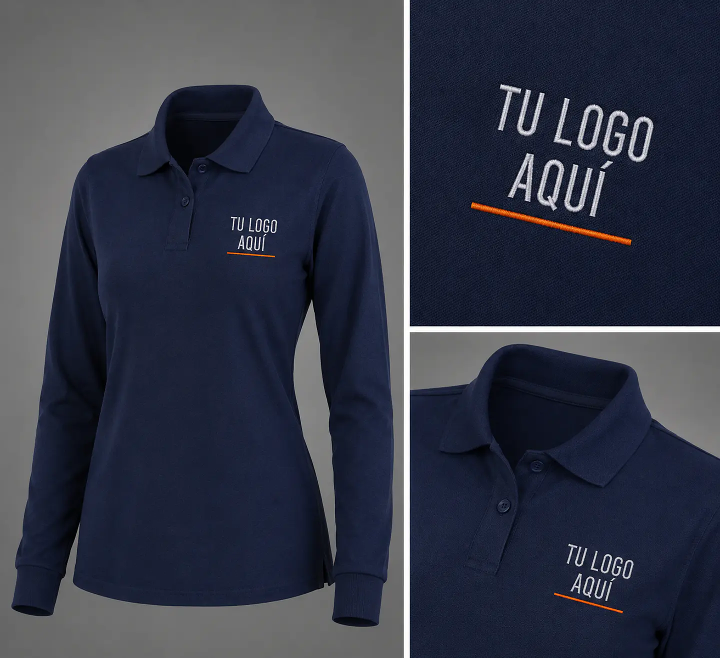 Polera piqué ComfortDry mujer 60% algodón con bordado corporativo 3