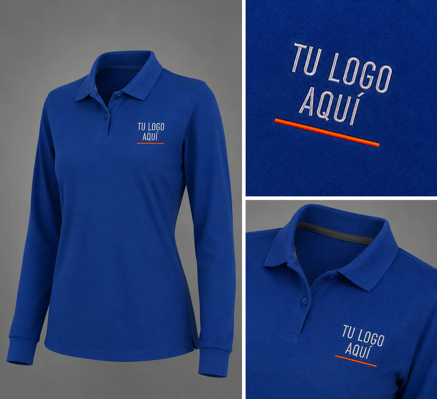 Polera piqué ComfortDry mujer 60% algodón con bordado corporativo 5