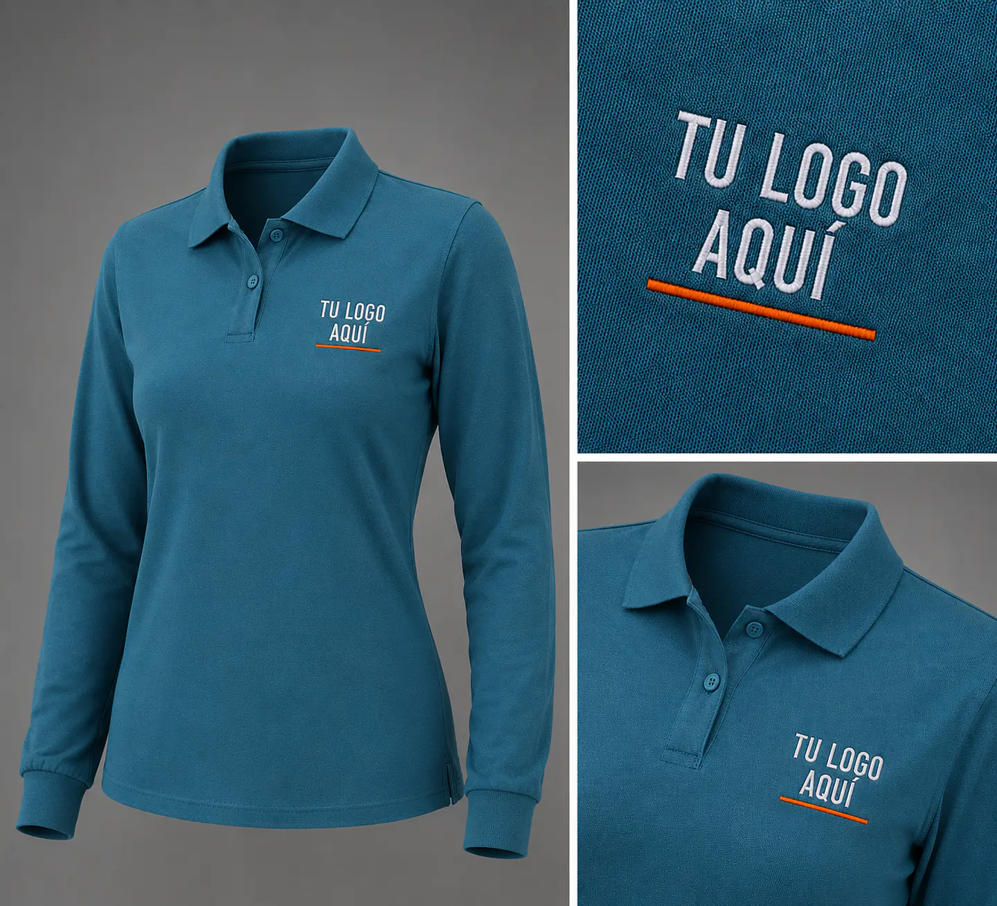 Polera piqué ComfortDry mujer 60% algodón con bordado corporativo 7