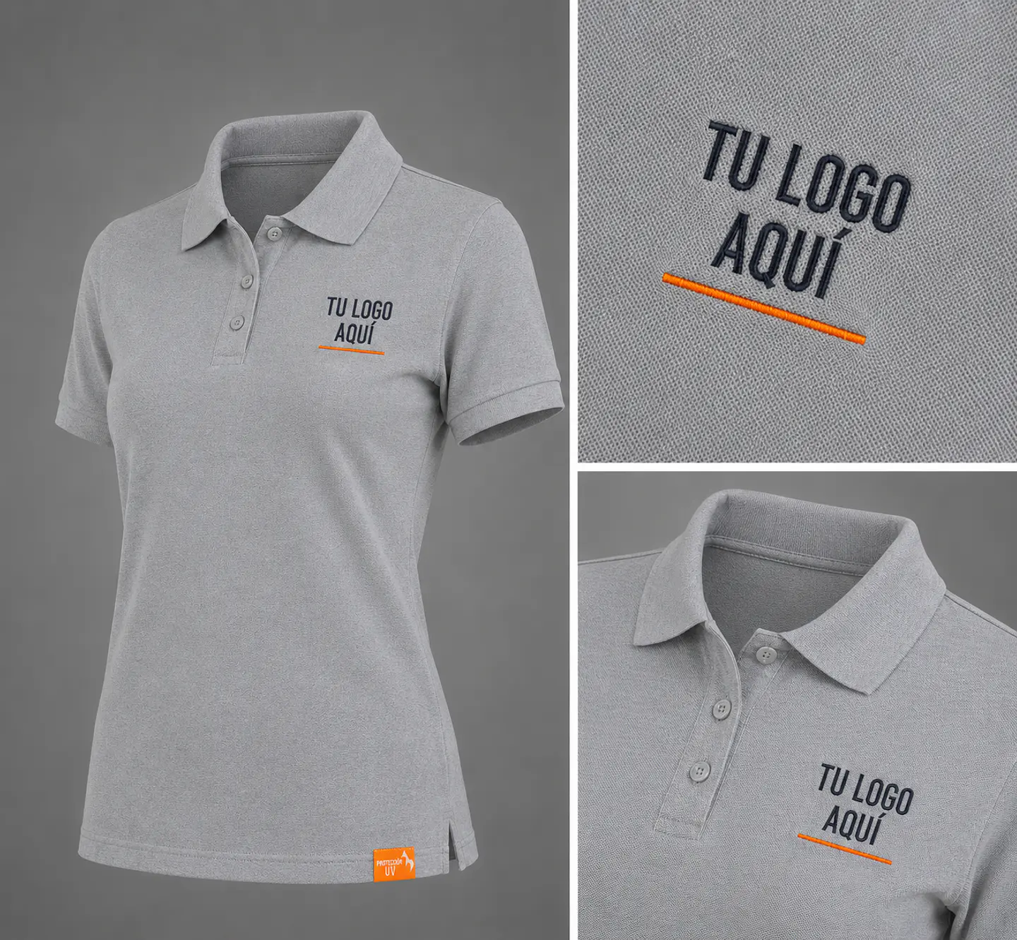 Polera piqué 80% algodón bordado corporativo 5
