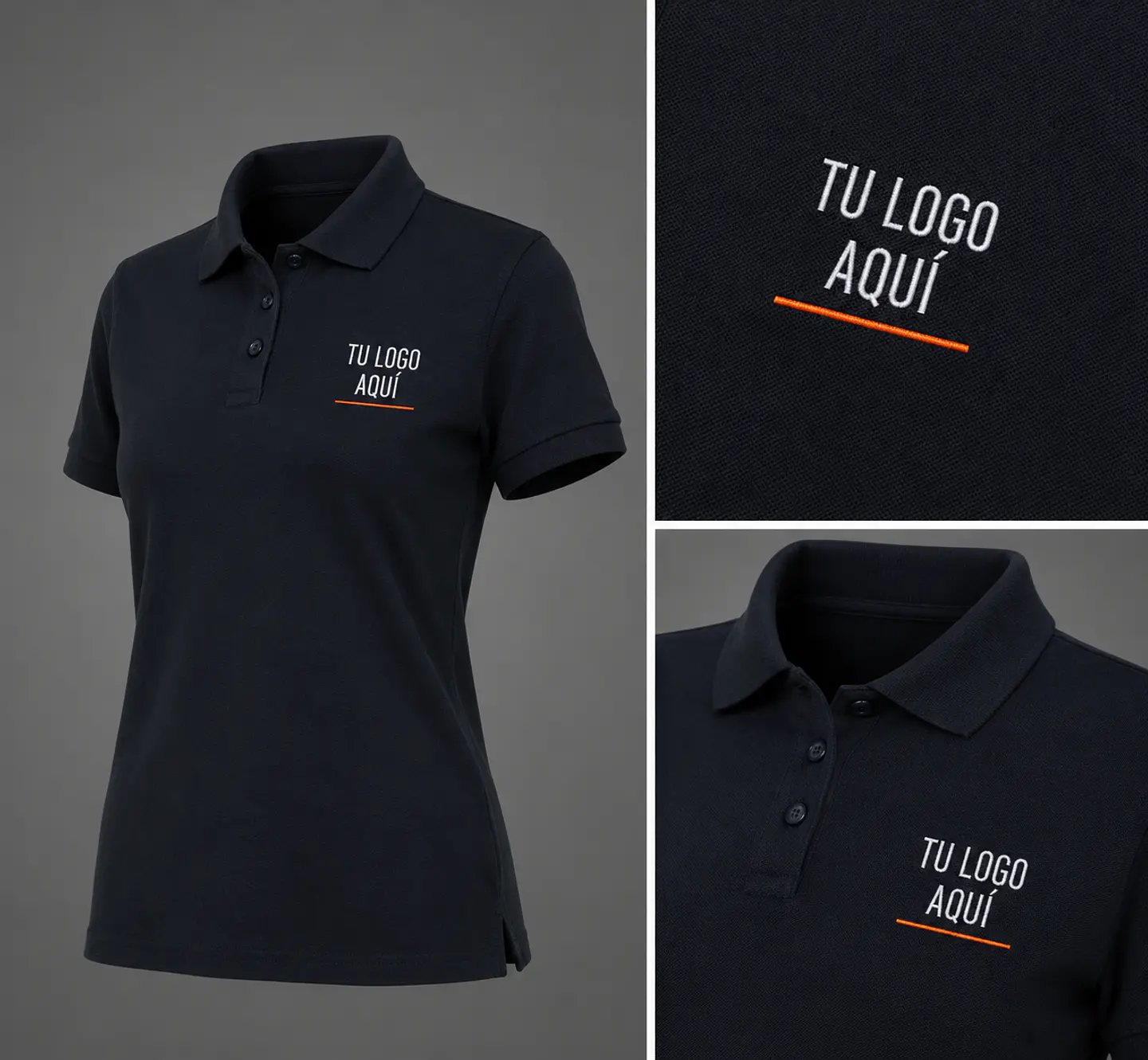Polera piqué 80% algodón bordado corporativo 6