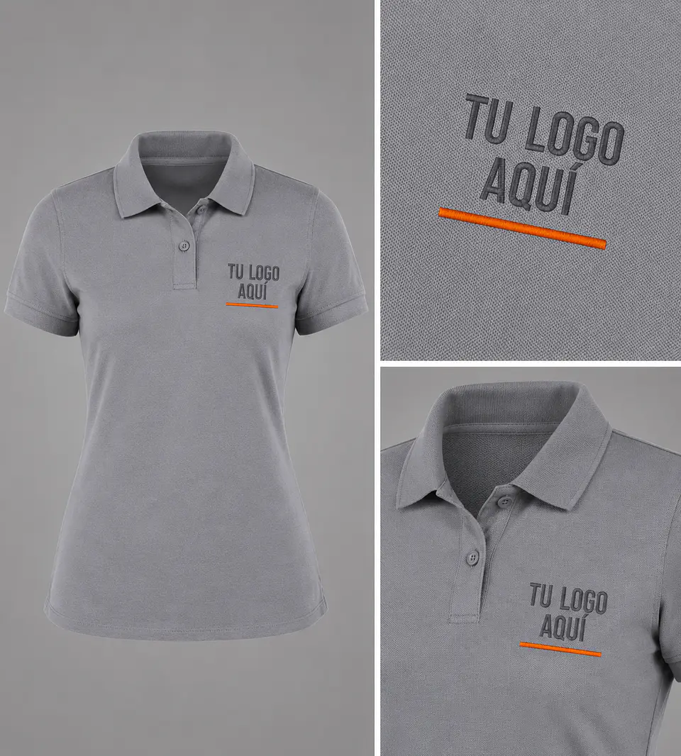 Polera piqué ComfortDry 60% algodón bordada corporativo  4