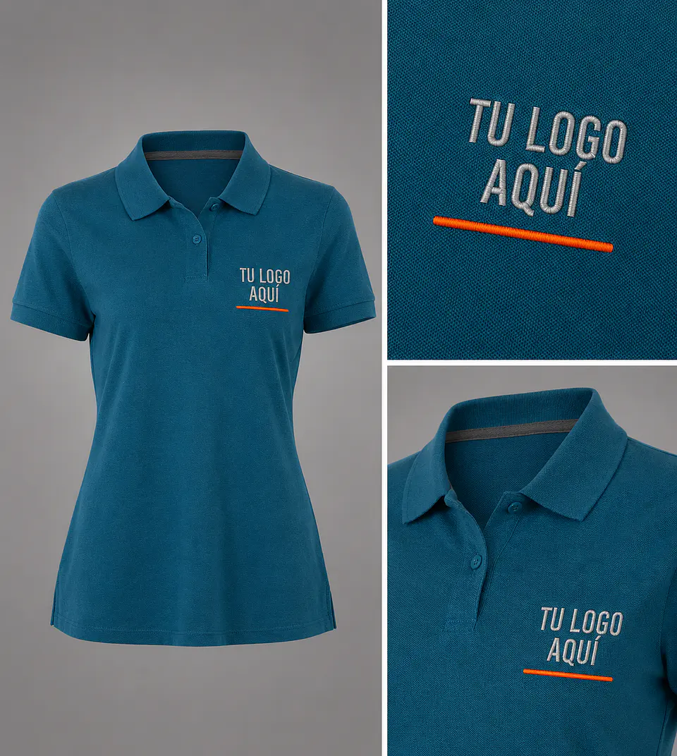 Polera piqué ComfortDry 60% algodón bordada corporativo  5
