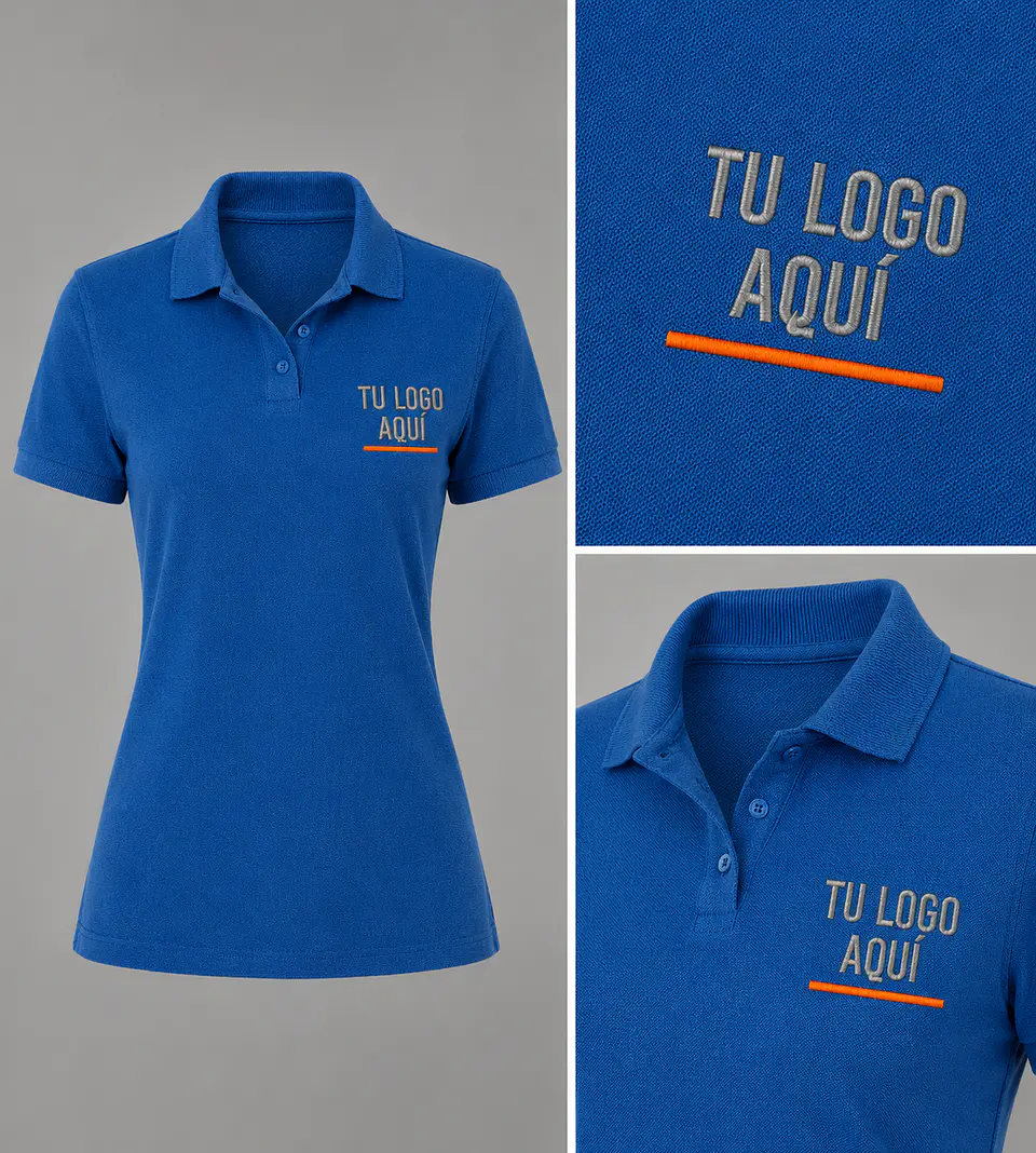 Polera piqué  60% algodón con bordado corporativo 5