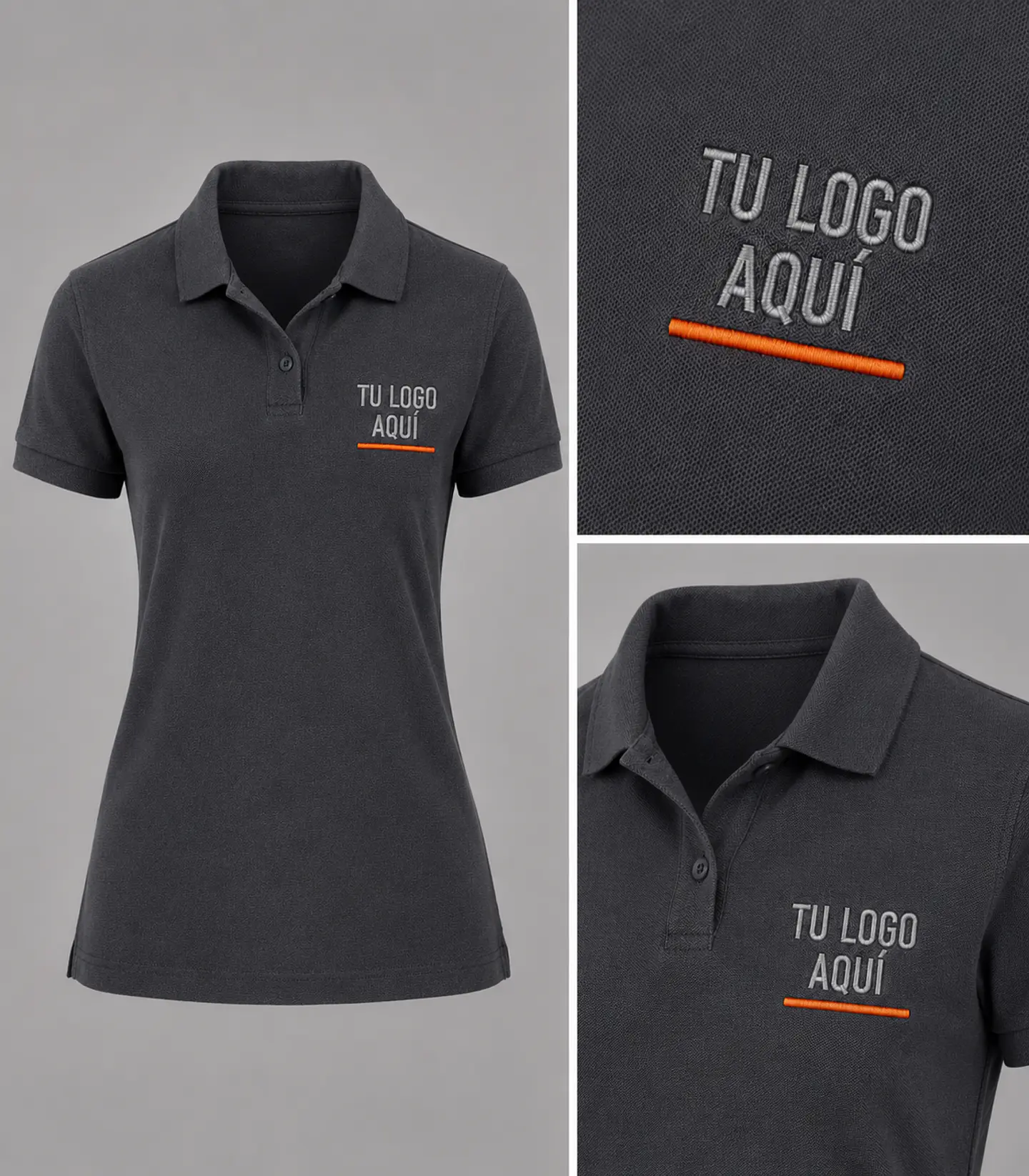 Polera piqué  60% algodón con bordado corporativo 6