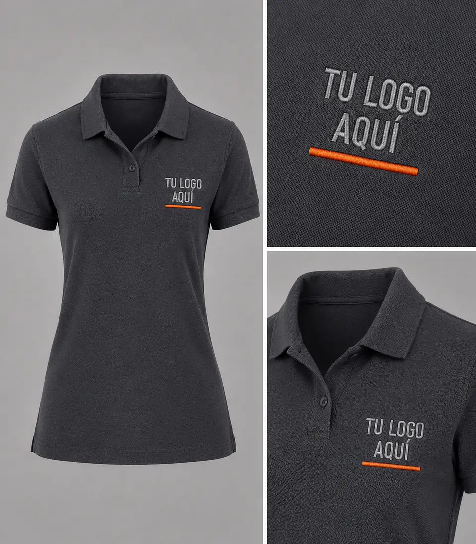 Polera piqué  60% algodón con bordado corporativo 6