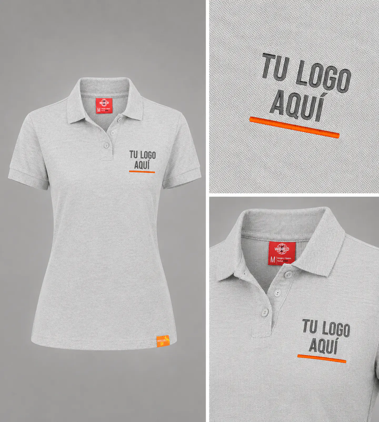 Polera piqué  60% algodón con bordado corporativo 8