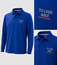Polera piqué spandex manga larga hombre 59% algodón con bordado corporativo - Miniatura 2