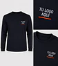 Polera Polo manga larga 100% algodón con bordado corporativo - Miniatura 2