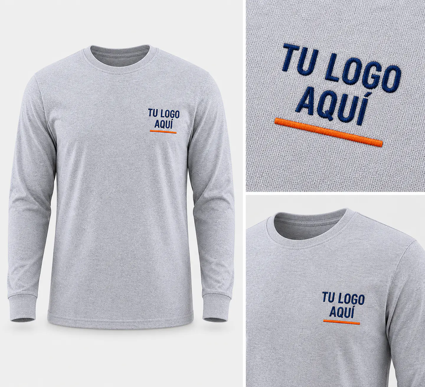 Polera Polo manga larga 100% algodón con bordado corporativo 4