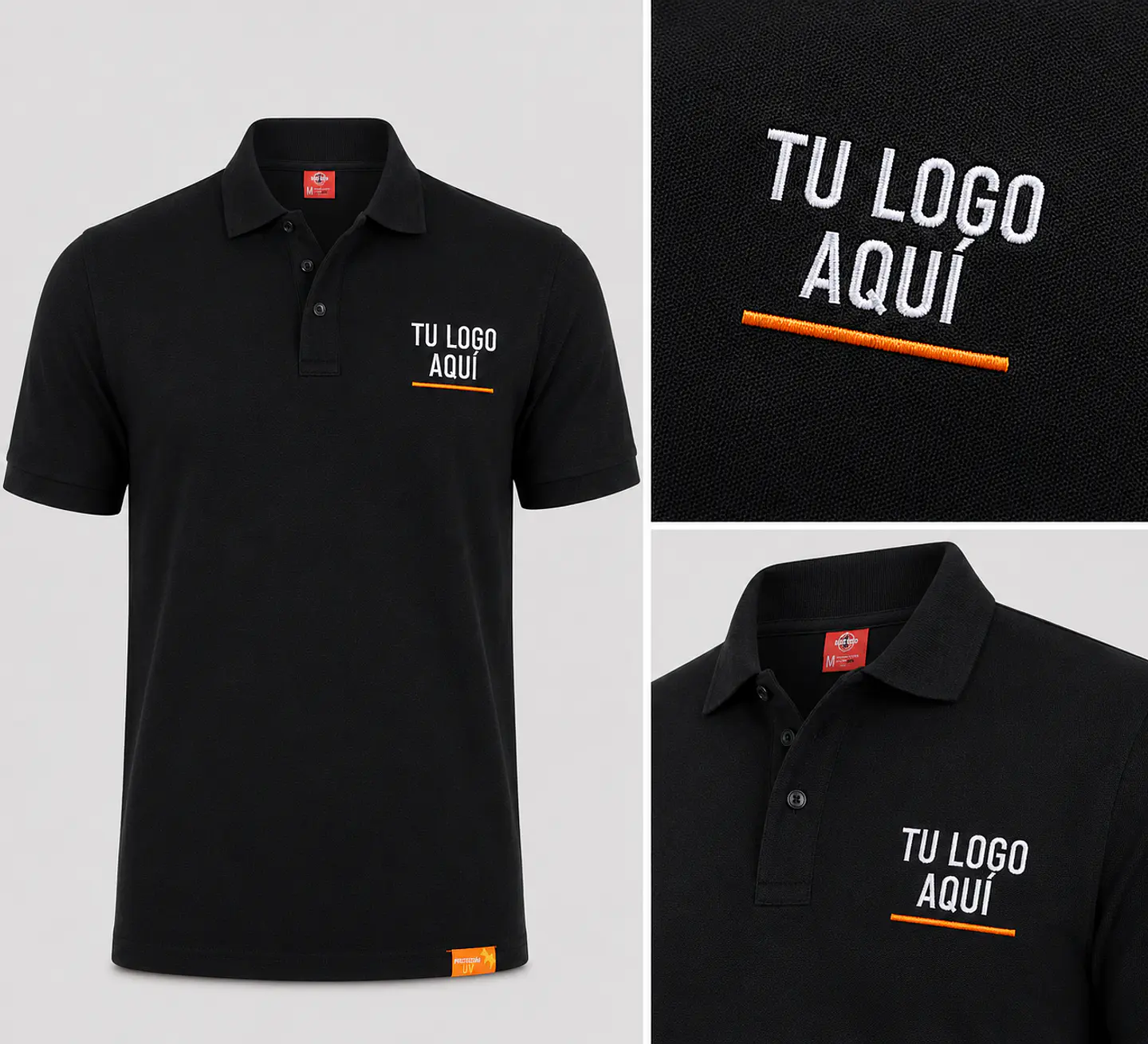 Polera piqué  60% algodón con bordado corporativo 4