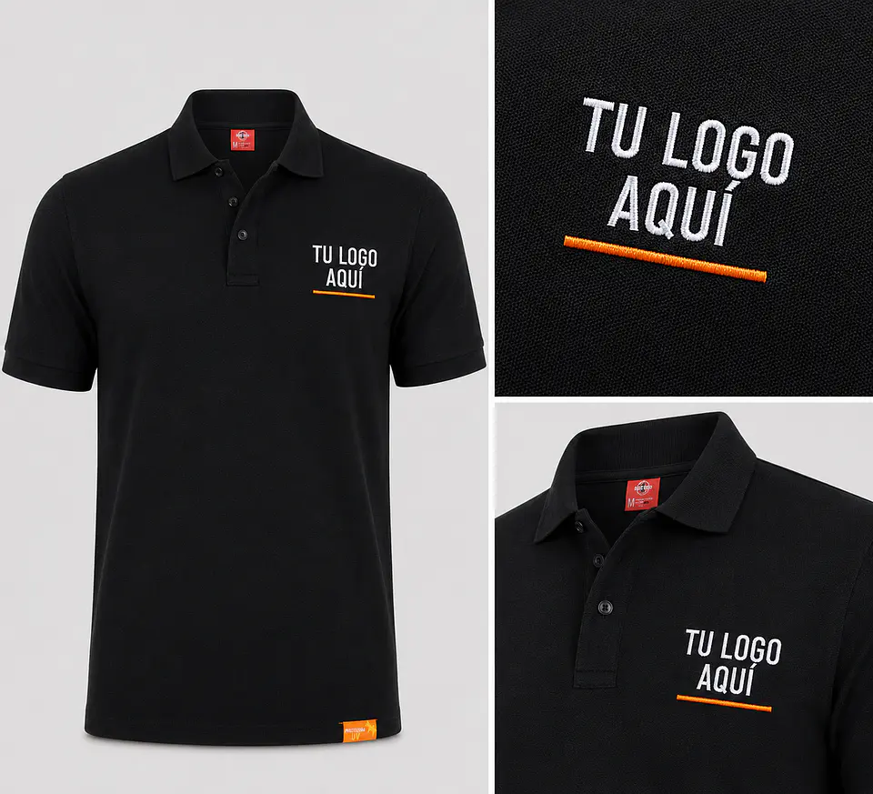 Polera piqué  60% algodón con bordado corporativo 4