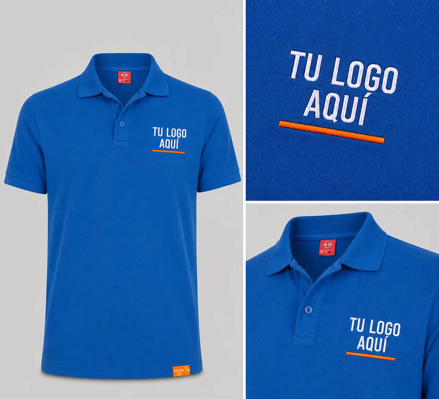Polera piqué  60% algodón con bordado corporativo 5