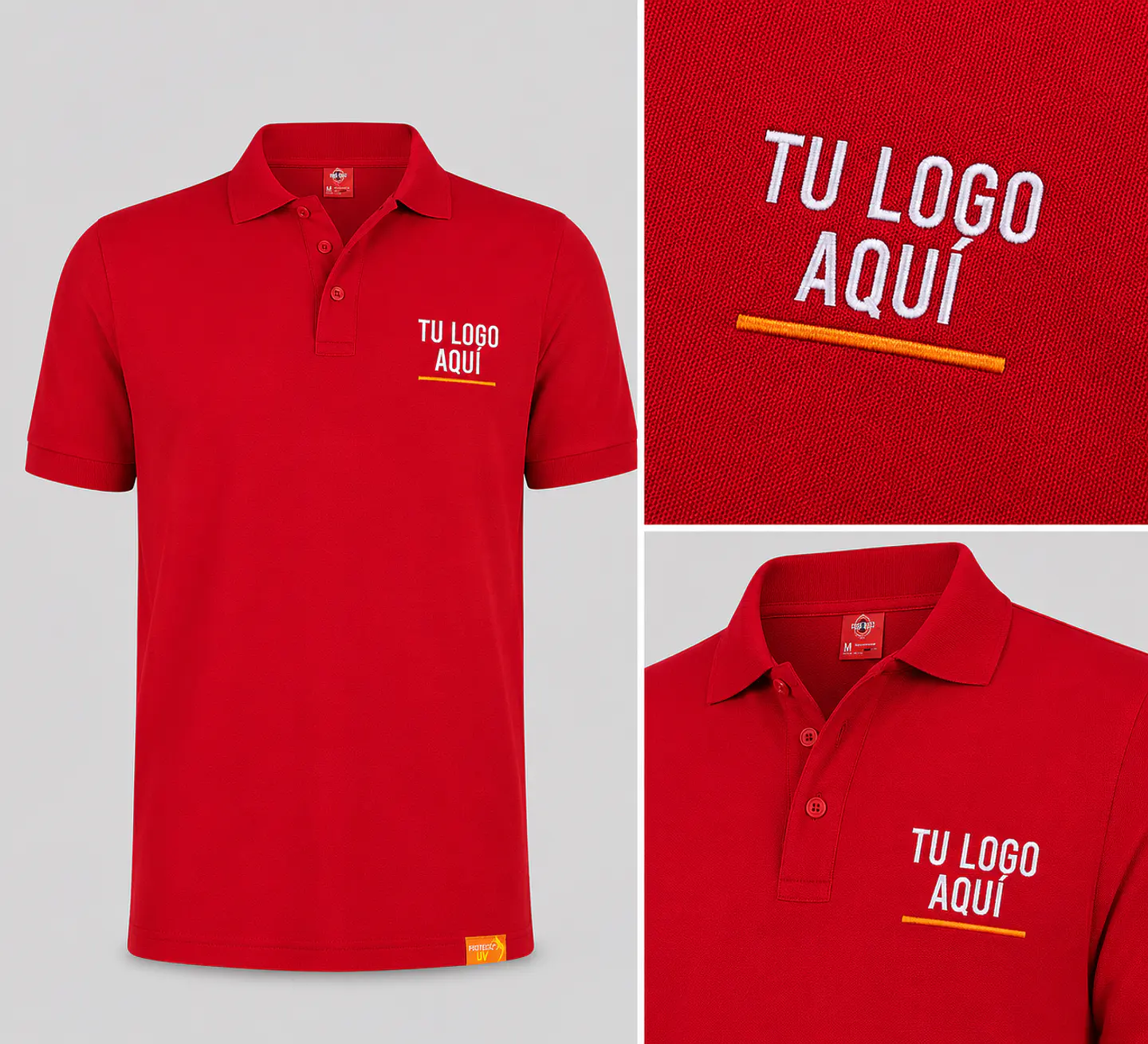 Polera piqué  60% algodón con bordado corporativo 7