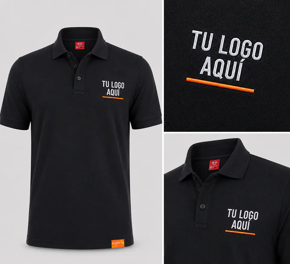 Polera piqué  60% algodón con bordado corporativo 9