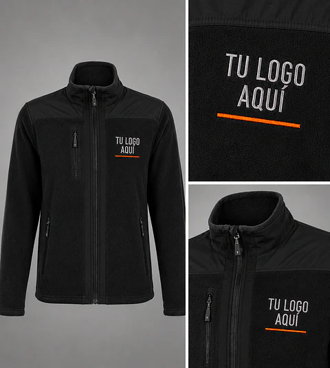 Polar hombre manga larga con bordado corporativo