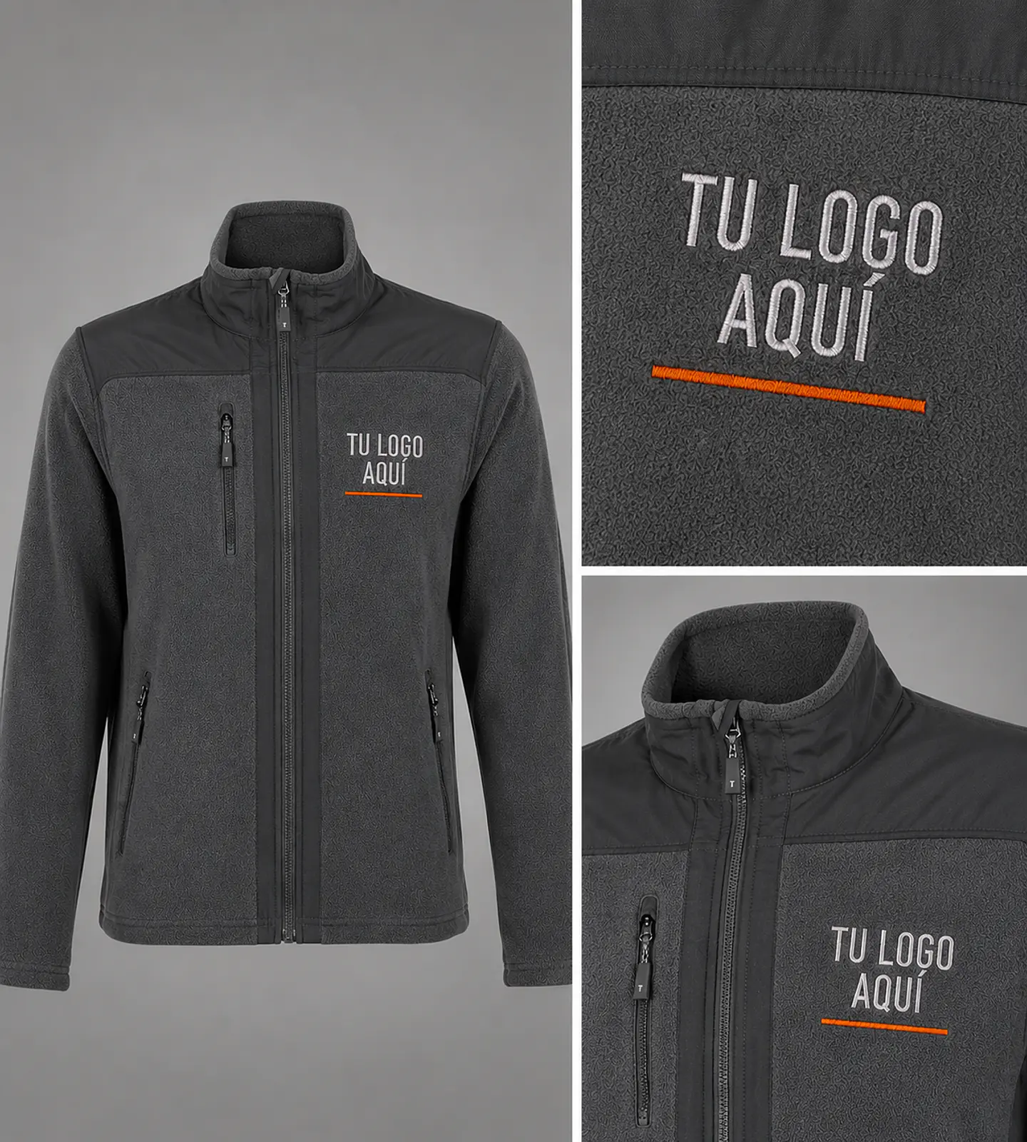 Polar hombre manga larga con bordado corporativo 3