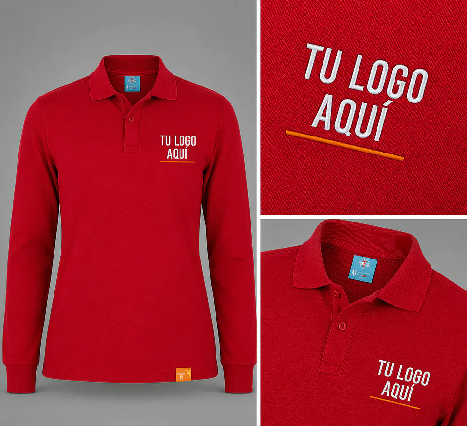 Polera piqué hombre 80% algodón con bordado corporativo 4