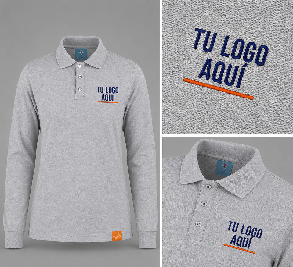 Polera piqué hombre 80% algodón con bordado corporativo 6