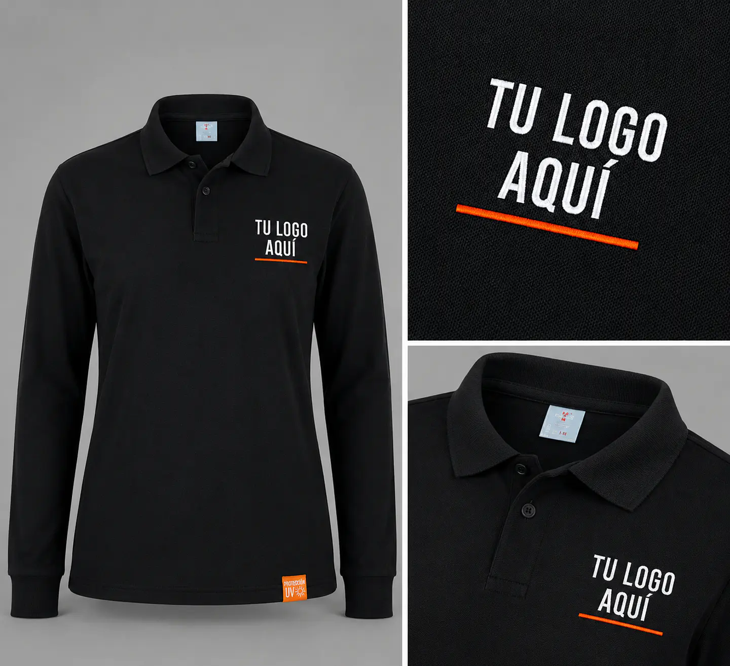 Polera piqué hombre 80% algodón con bordado corporativo 7