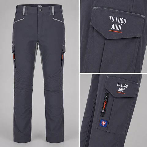Pantalón cargo para hombre con bordado corporativo