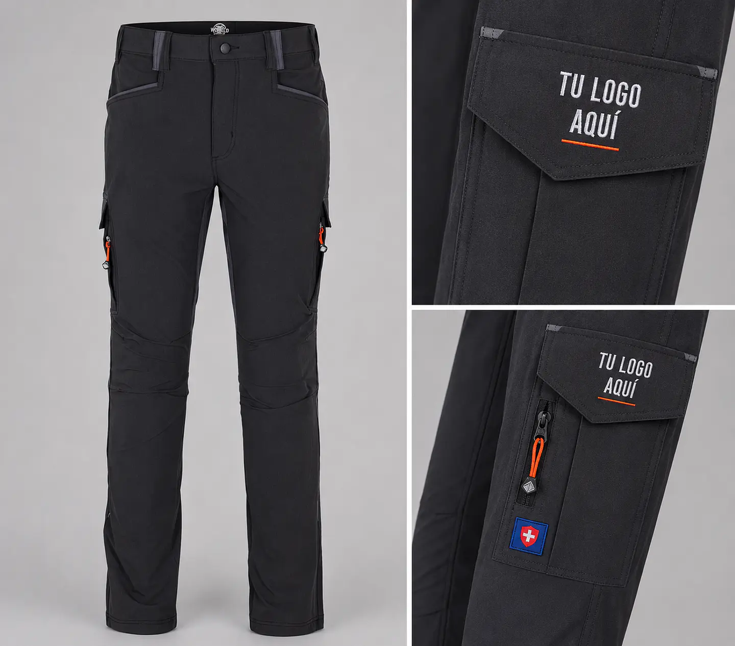 Pantalón cargo para hombre con bordado corporativo 2