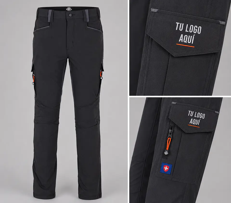 Pantalón cargo para hombre con bordado corporativo 2