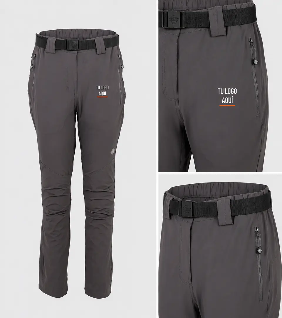 Pantalón de ripstop mujer con bordado corporativo 3
