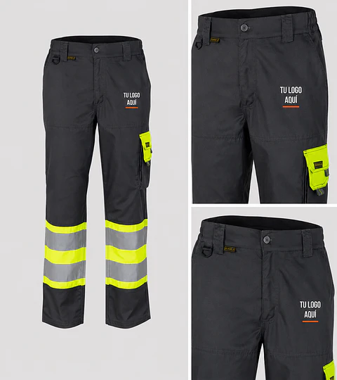 Pantalón Hi-Vis Clase 1 para hombre con bordado corporativo