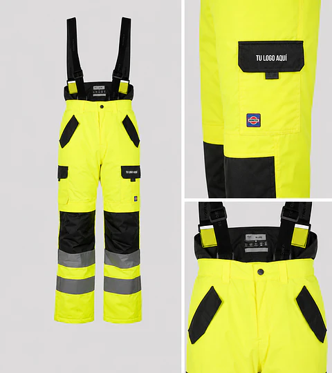 Jardinera Hi-Vis Clase 2 con bordado corporativo