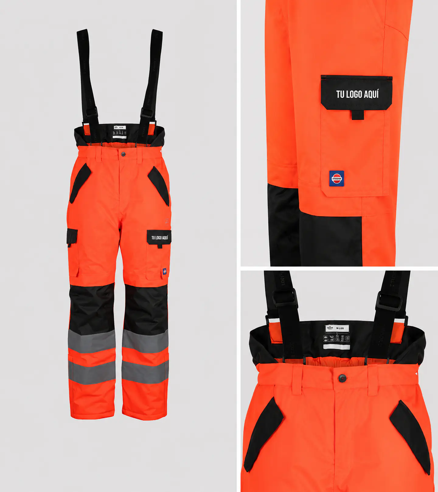 Jardinera Hi-Vis Clase 2 con bordado corporativo 3