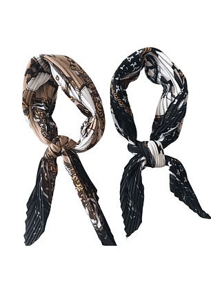 Bandana plissada estampafa