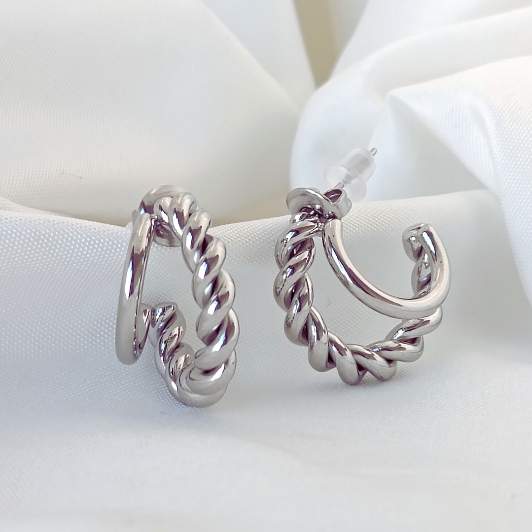 Brincos duplo ( efeito argolas) 2