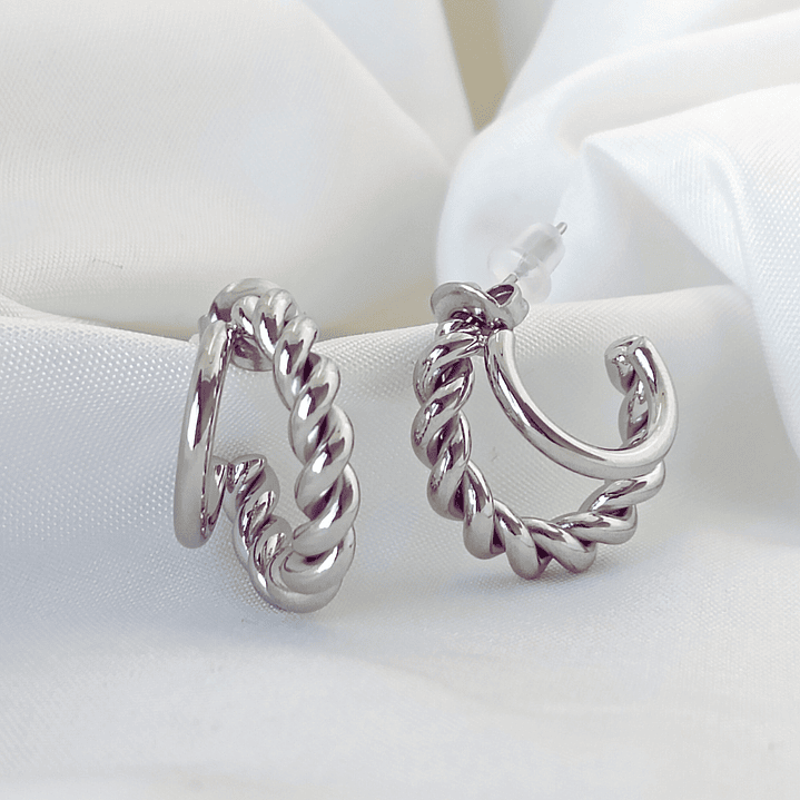 Brincos duplo ( efeito argolas) 2