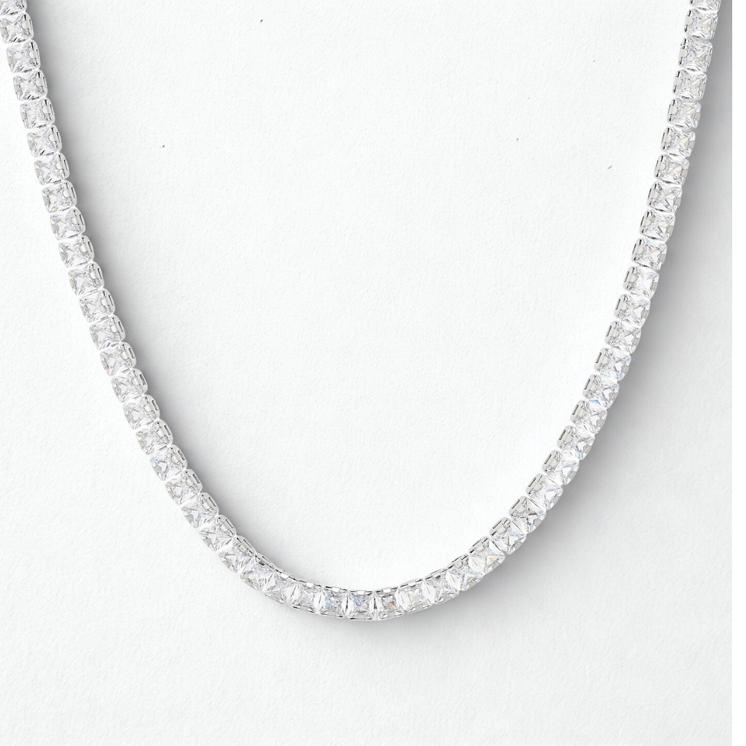 Colar em aço riviera quadrada 2