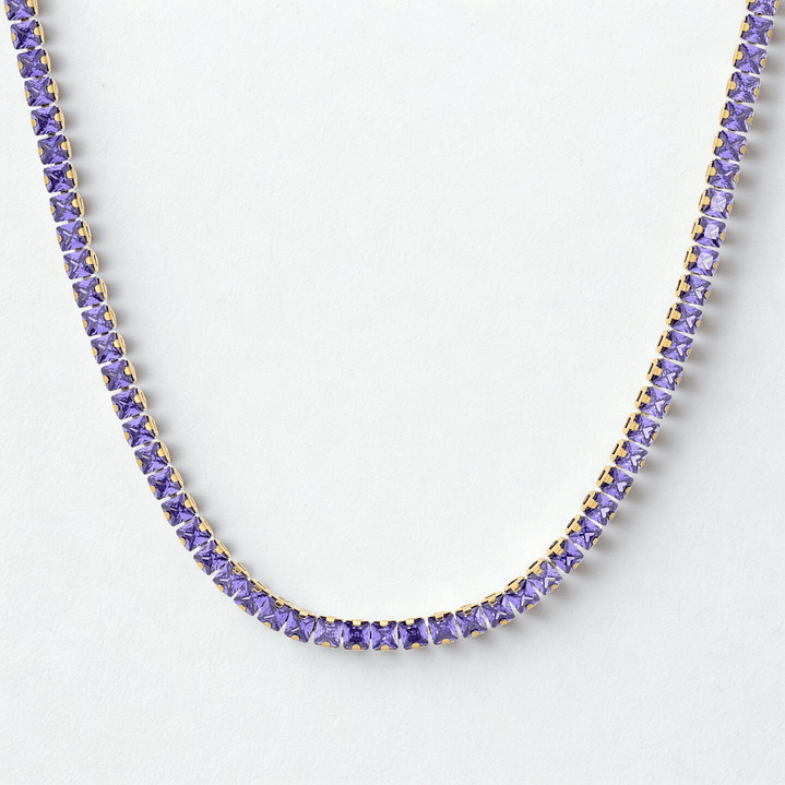 Colar em aço riviera quadrada 3