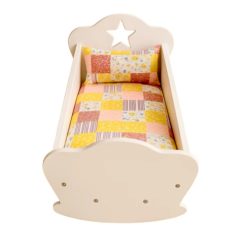 Cuna para muñecas de madera - Diseño estrella