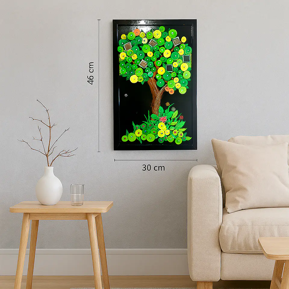 Cuadro árbol de la vida - Verde 4
