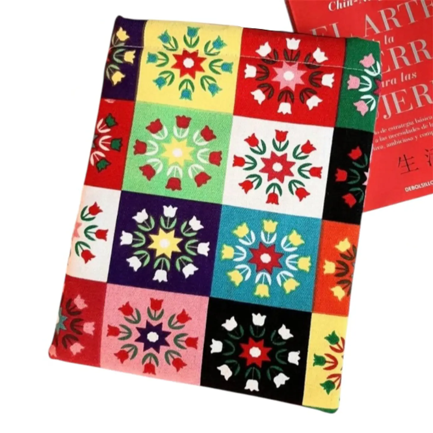 Funda para libro - Patchwork floral 1