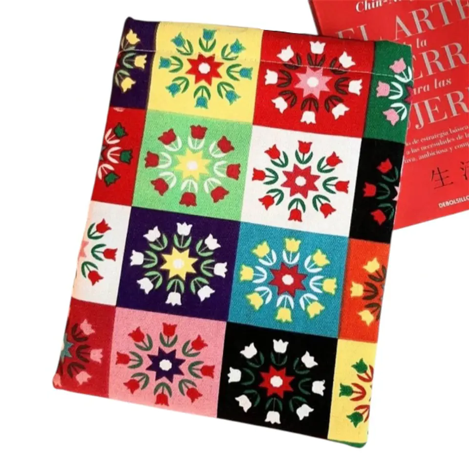 Funda para libro - Patchwork floral 1