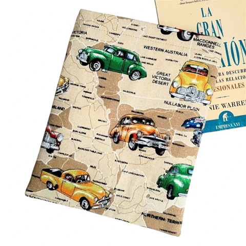 Funda para libros - Diseño Autos Retro