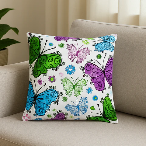 Funda Cojín - Mariposas