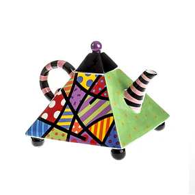 Tetera de Cerámica Pop Art Decorativa - Diseño Exclusivo