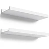 Repisa Flotante en L Blanca – Hecha a Mano en Madera (60 cm)
